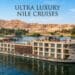 Ultra luxury Nile cruise ship sailing on the river in Egypt
